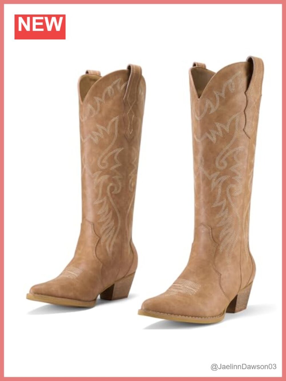 Women's Cowboy Boots Knee High Vintage Embroidery Pointed Toe Synthetic Leather